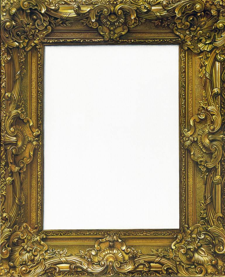Blank Canvas with Rococo Frame Painting by norman siegel