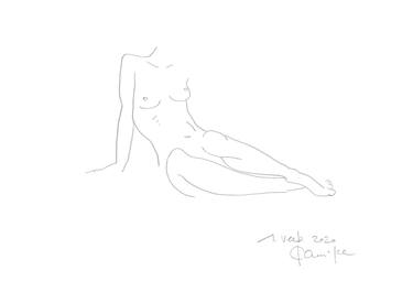 Original Fine Art Nude Drawings by Elle Kannike