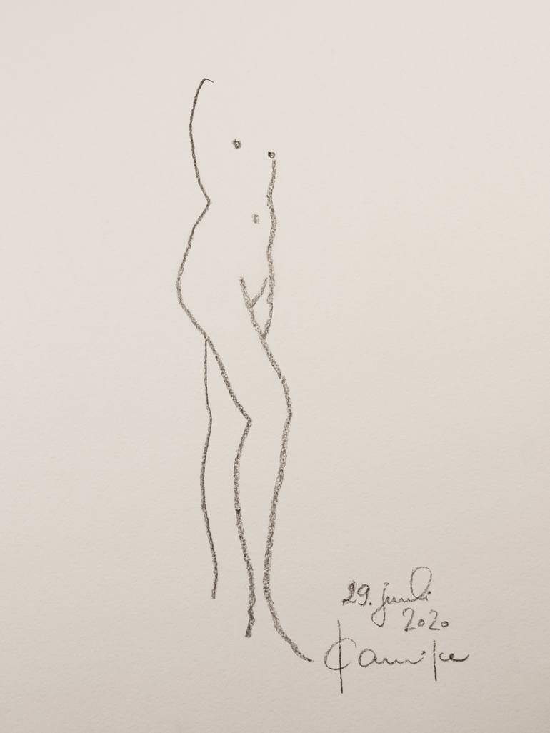 Female nude Drawing by Elle Kannike | Saatchi Art