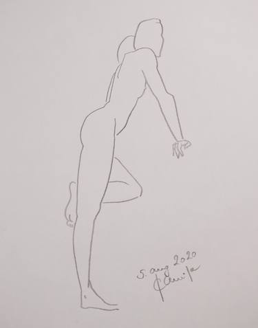 Original Modern Nude Drawings by Elle Kannike