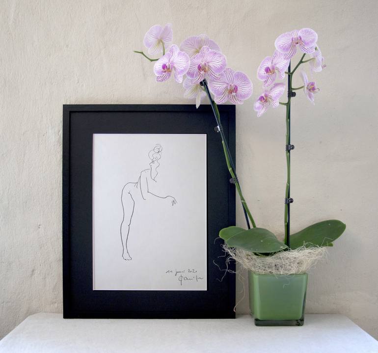 Original Modern Nude Drawing by Elle Kannike