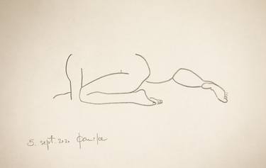 Original Figurative Nude Drawings by Elle Kannike