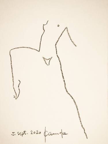 Original Figurative Nude Drawing by Elle Kannike