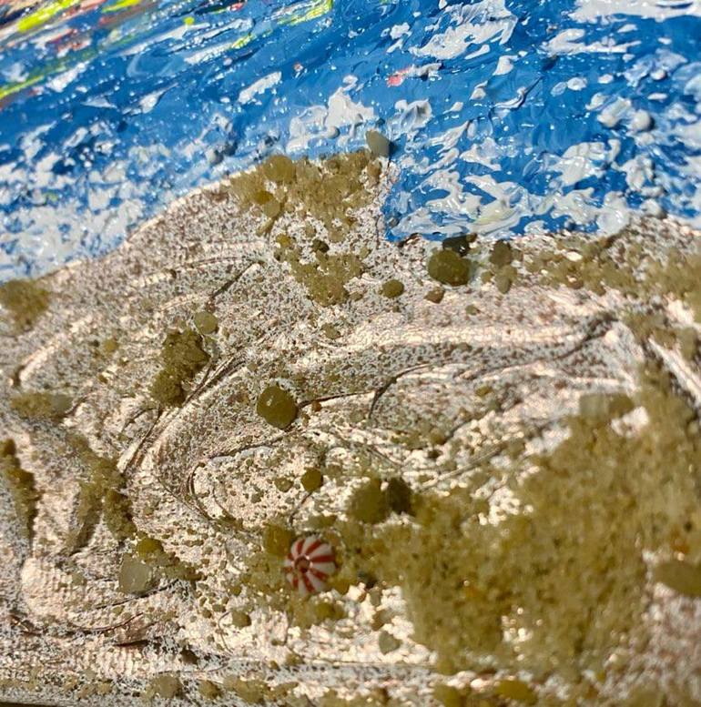 Original Abstract Beach Mixed Media by AlmisfiTa Art
