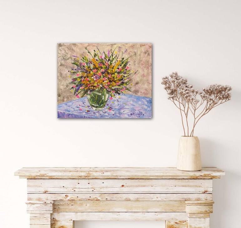 Original Abstract Expressionism Floral Painting by AlmisfiTa Art