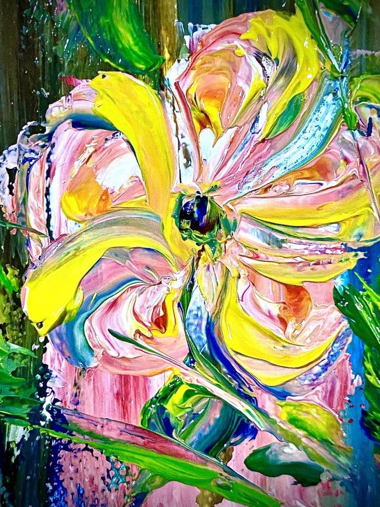 Original Abstract Expressionism Floral Painting by AlmisfiTa Art