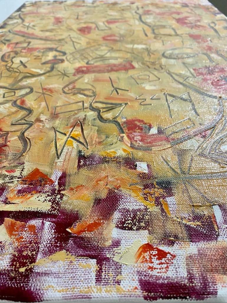 Original Abstract Mortality Painting by Almisfita Art
