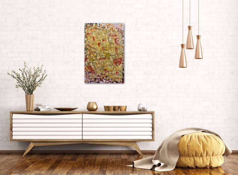 Original Abstract Mortality Painting by Almisfita Art