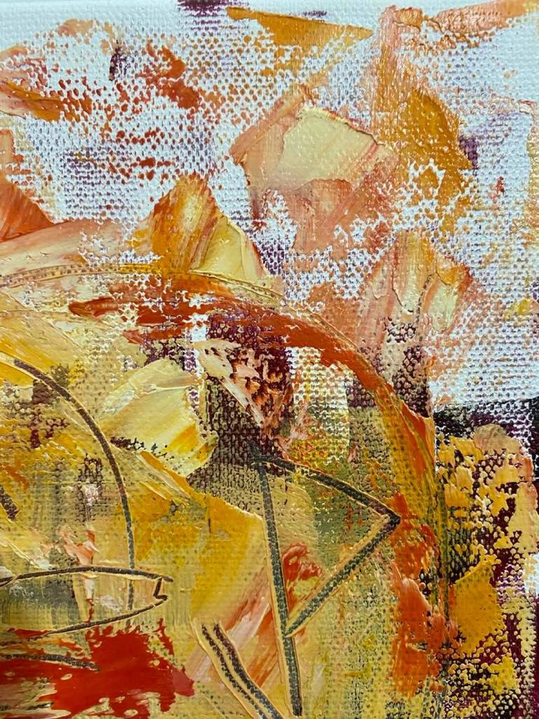Original Abstract Mortality Painting by Almisfita Art