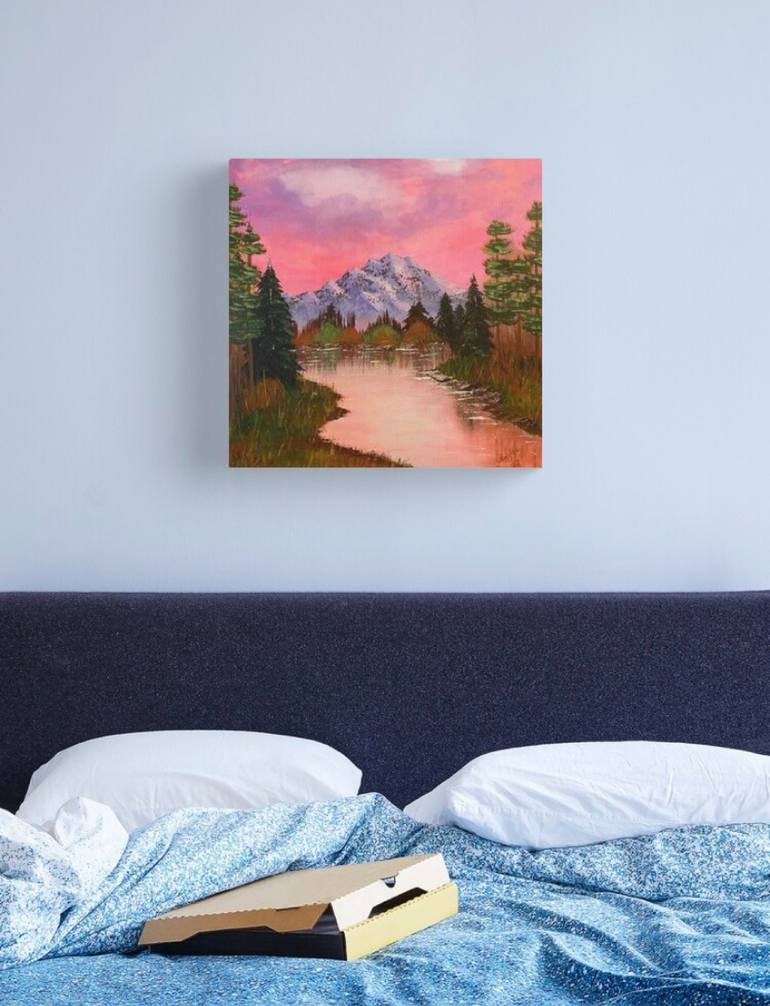 Original Impressionism Landscape Painting by Almisfita Art