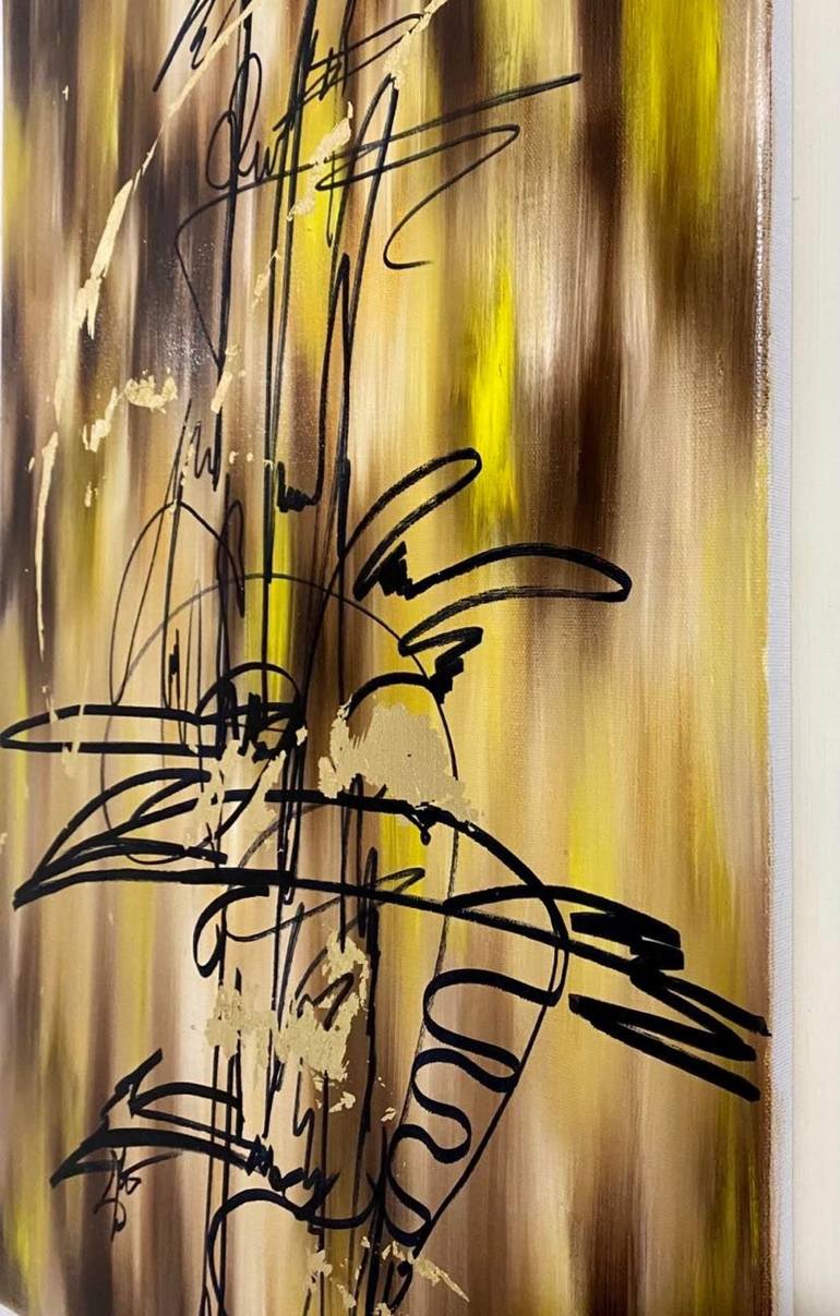 Original Abstract Expressionism Calligraphy Painting by AlmisfiTa Art