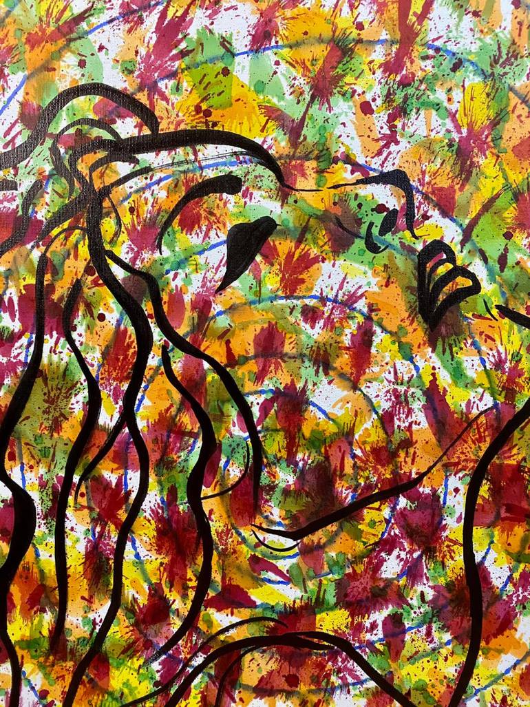 Original Abstract Expressionism Women Painting by Almisfita Art