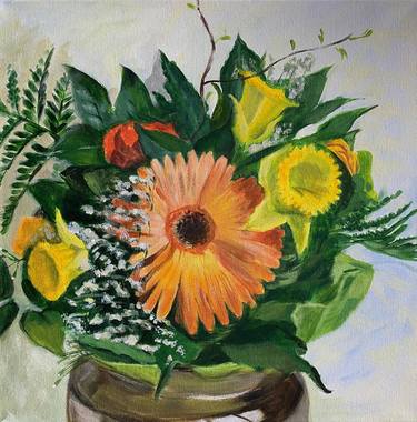 Original Fine Art Floral Paintings by Oksana Dem-Art