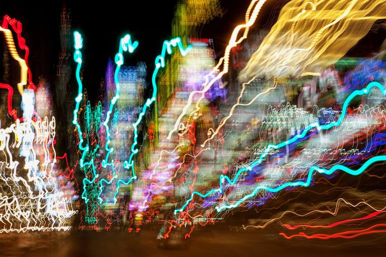 Abstract of Las Vegas Strip as Night Photography by Bryan