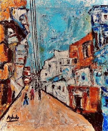 Original Impressionism Abstract Paintings by Oryiman Agbaka