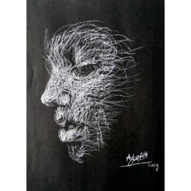 Original Abstract Expressionism Abstract Drawings by Oryiman Agbaka