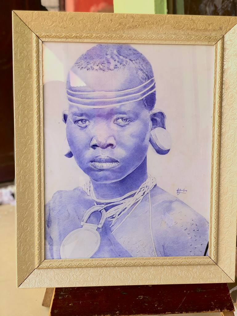 Original Realism People Drawing by Oryiman Agbaka