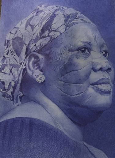 Original Figurative Portrait Drawings by Oryiman Agbaka