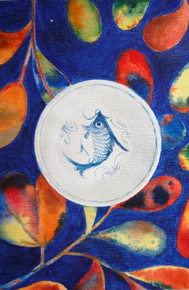 Print of Art Deco Fish Paintings by Shuang Zhu