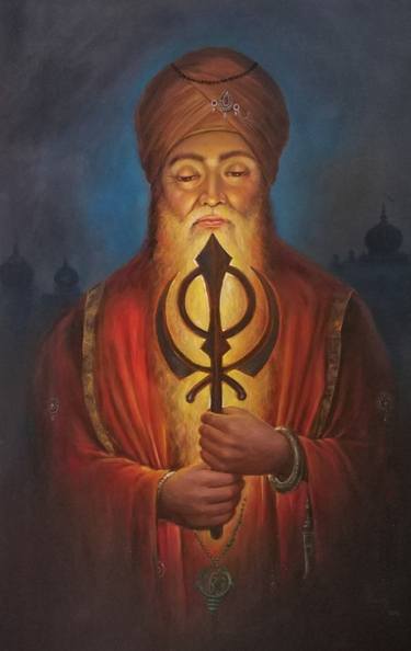 Nishan Sahib - Oil On Canvas Artwork thumb