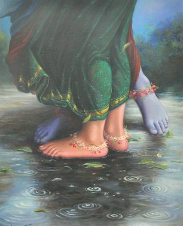 The Dancing Droplets on - The Lotus Feets of Radha Krishna thumb