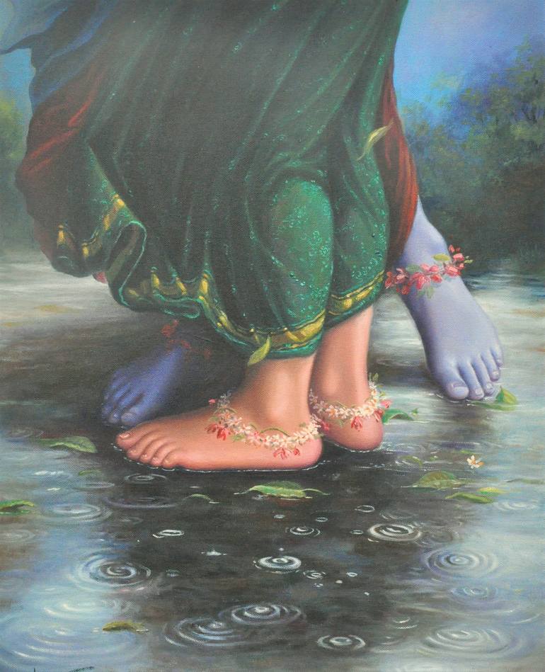 radha krishna paintings oil