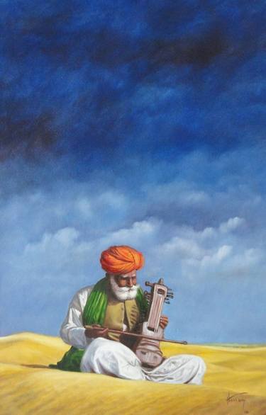 Tales From The Royal Land | Oil Painting By Hari Om Singh thumb