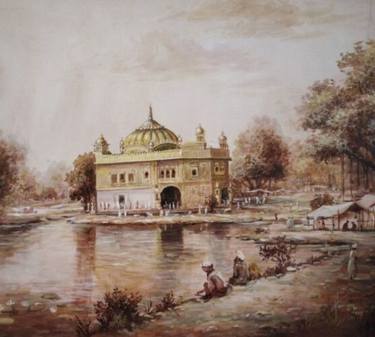 Guru Ghar – That Sails On Purity | Oil Painting By Hari Om Singh thumb