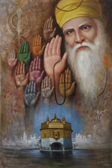 The Blessings of 10 Sage’s | Oil Painting By Hari Om Singh thumb