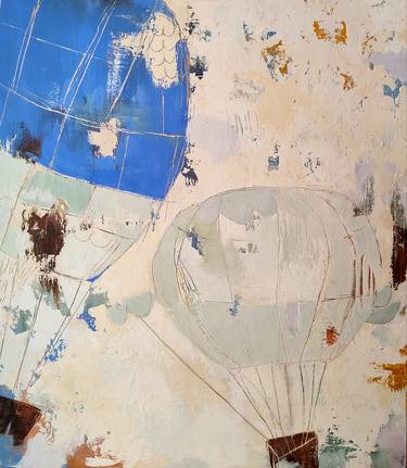 Print of Abstract Expressionism Aeroplane Paintings by nita loves