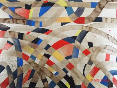 Original Cubism Abstract Paintings by nita loves
