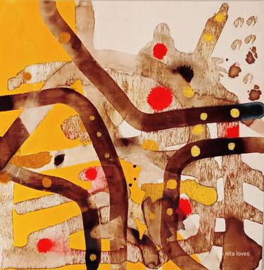 Original Dada Abstract Paintings by nita loves