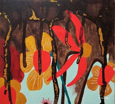 Print of Abstract Floral Paintings by nita loves
