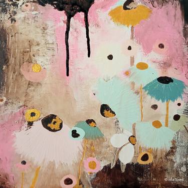 Original Abstract Expressionism Floral Paintings by nita loves