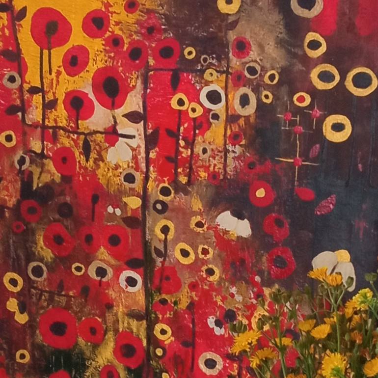 Original Art Deco Garden Painting by Nita Loves