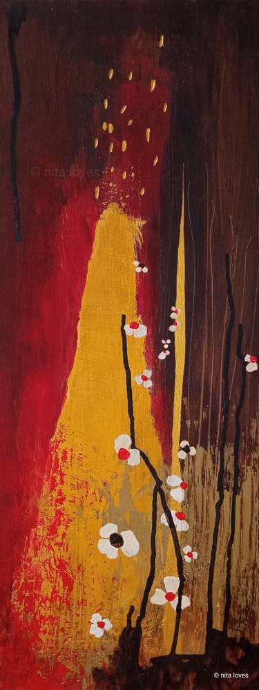Original Abstract Garden Paintings by nita loves