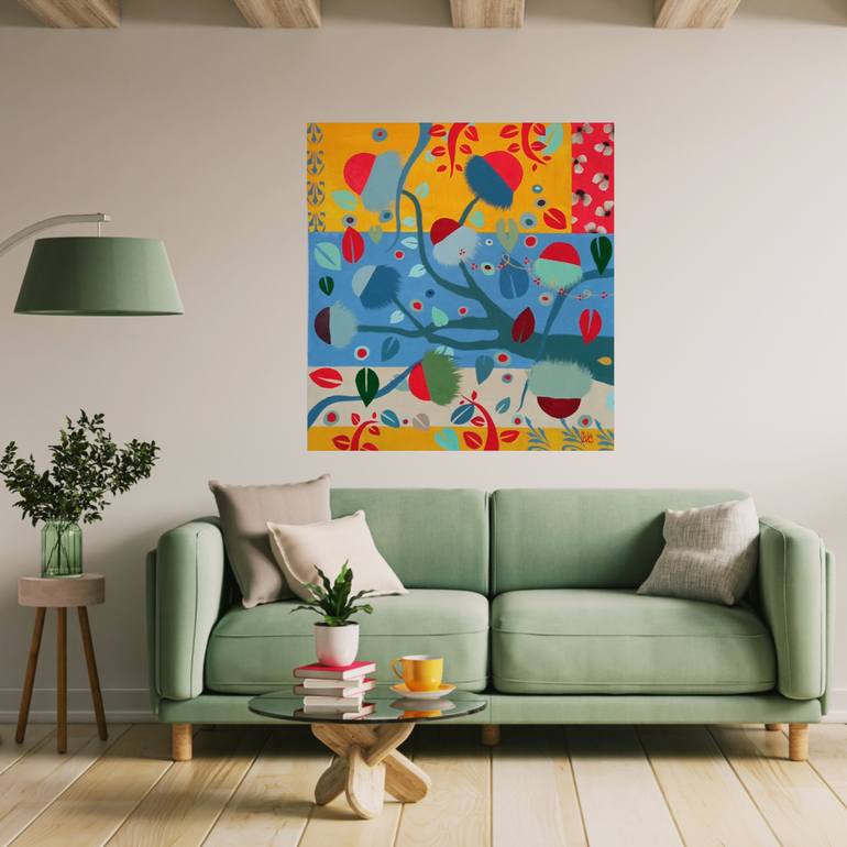 Original Contemporary Floral Painting by nita loves