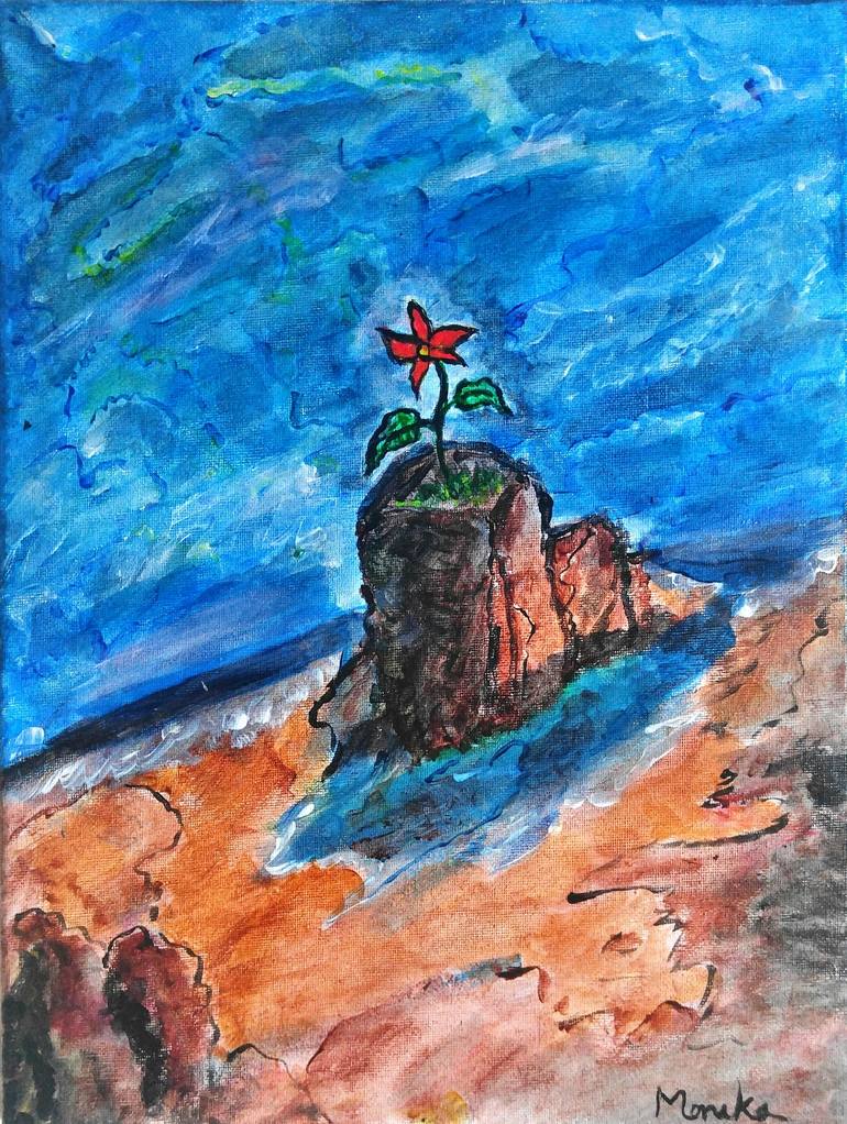 Hope - By Nature. Endurance and Survival Painting by Monika Vaska |