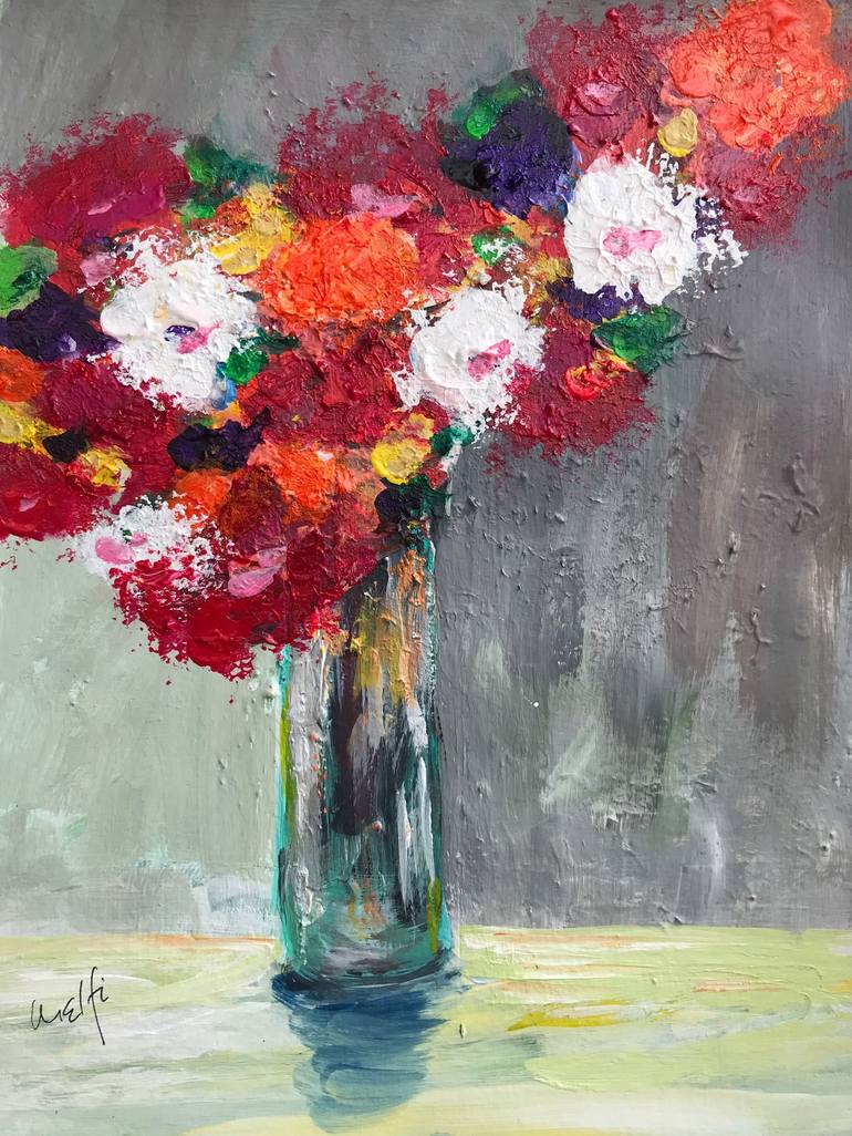 Fleurs en folie, no. 11 Painting by Roberto Melfi | Saatchi Art