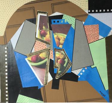 Print of Cubism Food Collage by Roberto Melfi