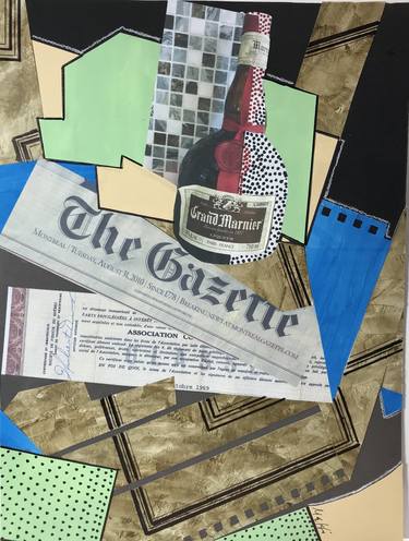 Print of Cubism Food & Drink Collage by Roberto Melfi