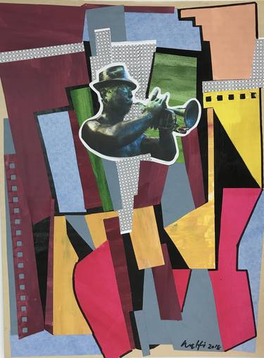 Print of Cubism Music Collage by Roberto Melfi