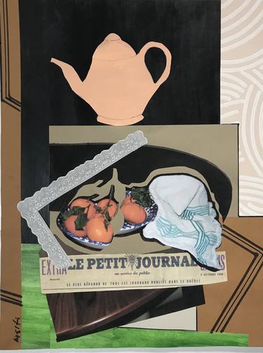 Print of Cubism Still Life Collage by Roberto Melfi