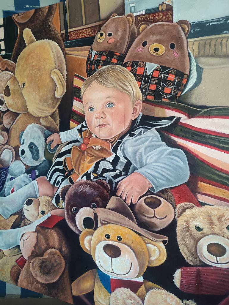 Original Figurative Children Painting by Idorenyin Umana