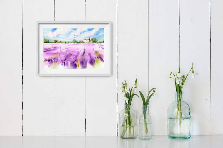 Original Abstract Landscape Painting by Elena Poigina