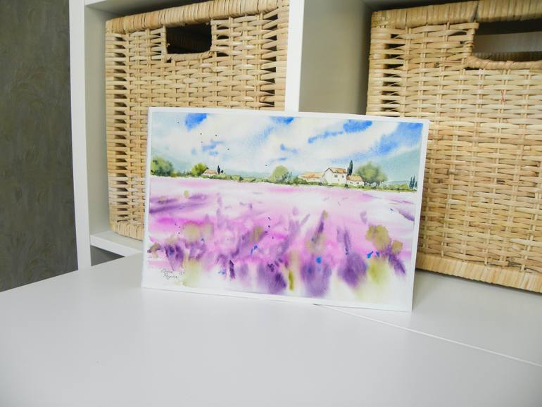 Original Abstract Landscape Painting by Elena Poigina