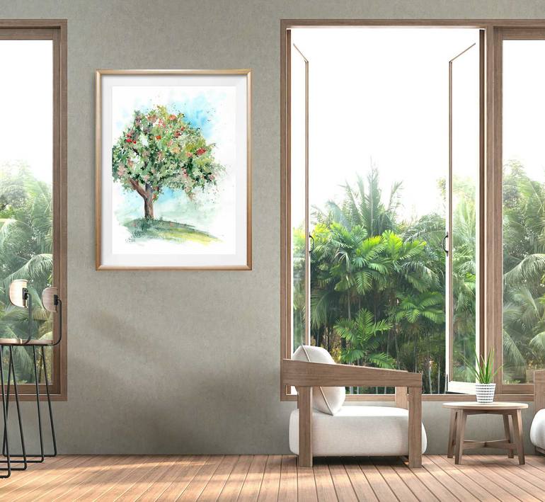 Original Expressionism Garden Painting by Elena Poigina