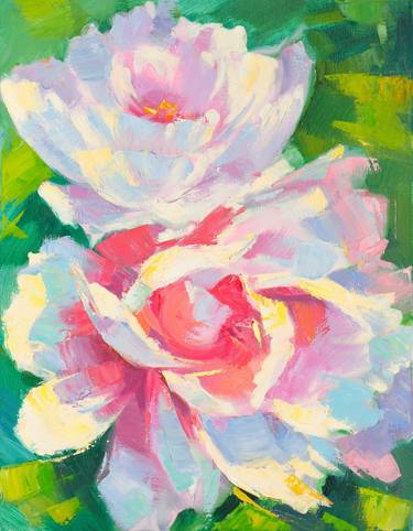 Original Impressionism Floral Paintings by Mariana Baciu