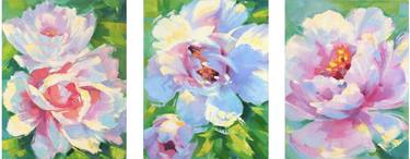 Peonies triptych thumb
