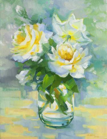 Original Impressionism Floral Paintings by Mariana Baciu